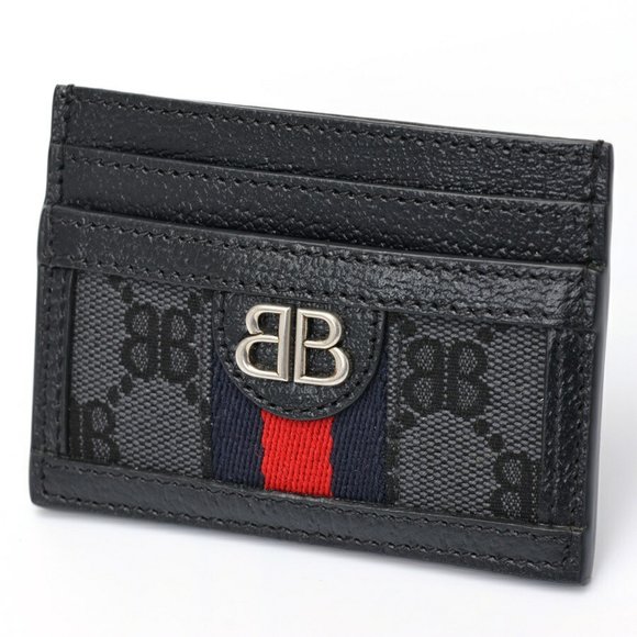 Balenciaga Handbags - Balenciaga x Gucci Hacker Project Card Holder Case 680386 Canvas/Leather Black